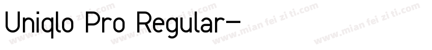 Uniqlo Pro Regular字体转换